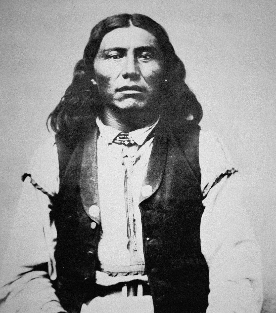 Naiche (d.1874) sjef for Chiricahua Apaches i Arizona (s/hvitt-bilde) av American Photographer