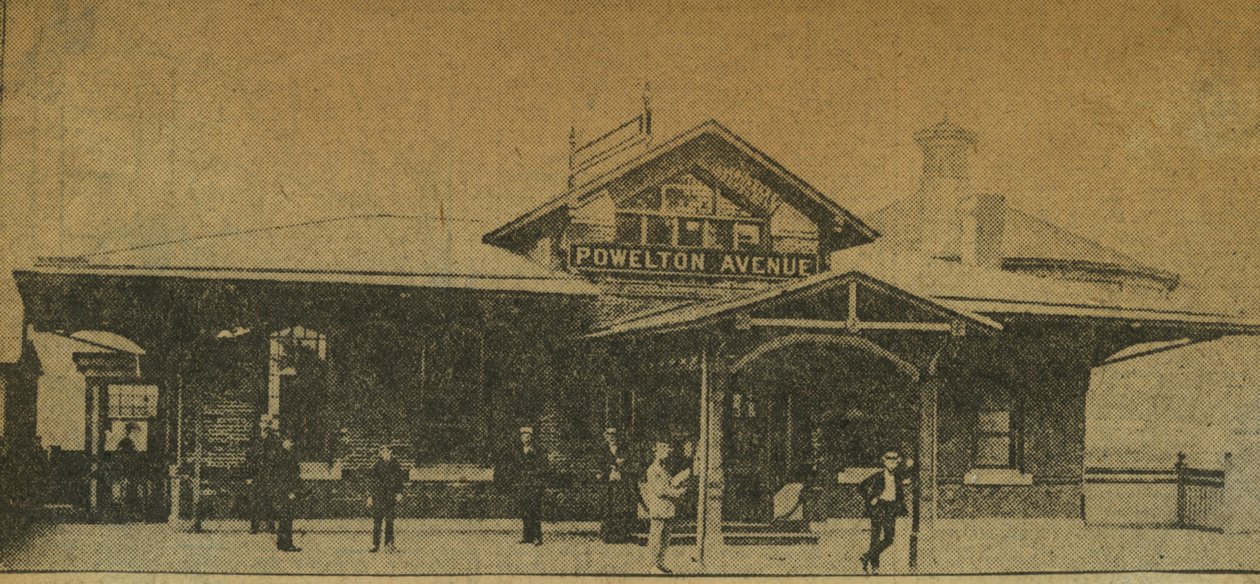 Avisutklipp: Powelton Avenue Station, Pennsylvania, USA, 1896 (fotografisk trykk) av American Photographer
