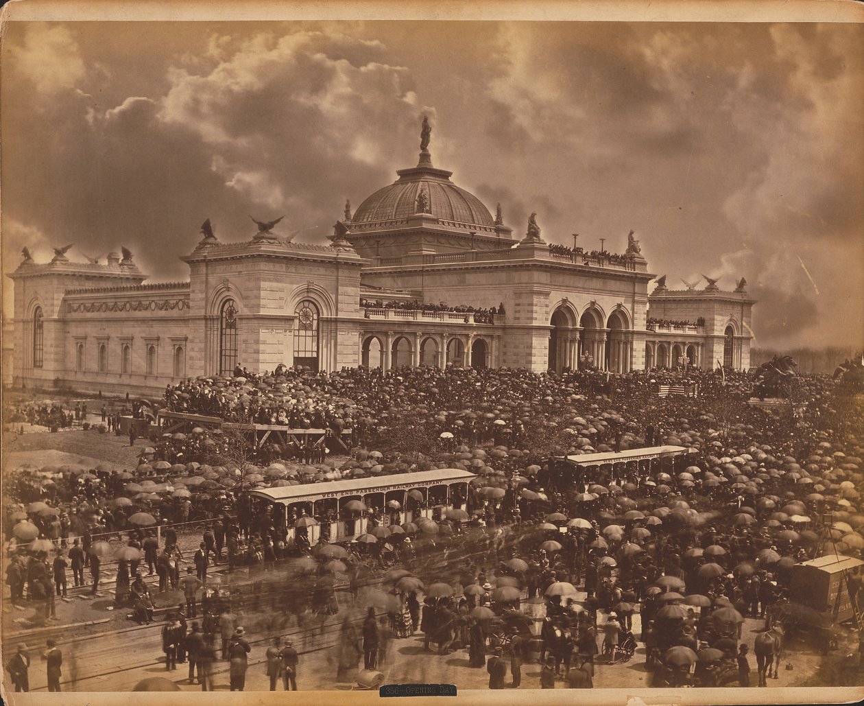 Åpningsdag, "The Orators", Centennial International Exhibition of 1876, Philadelphia av American Photographer