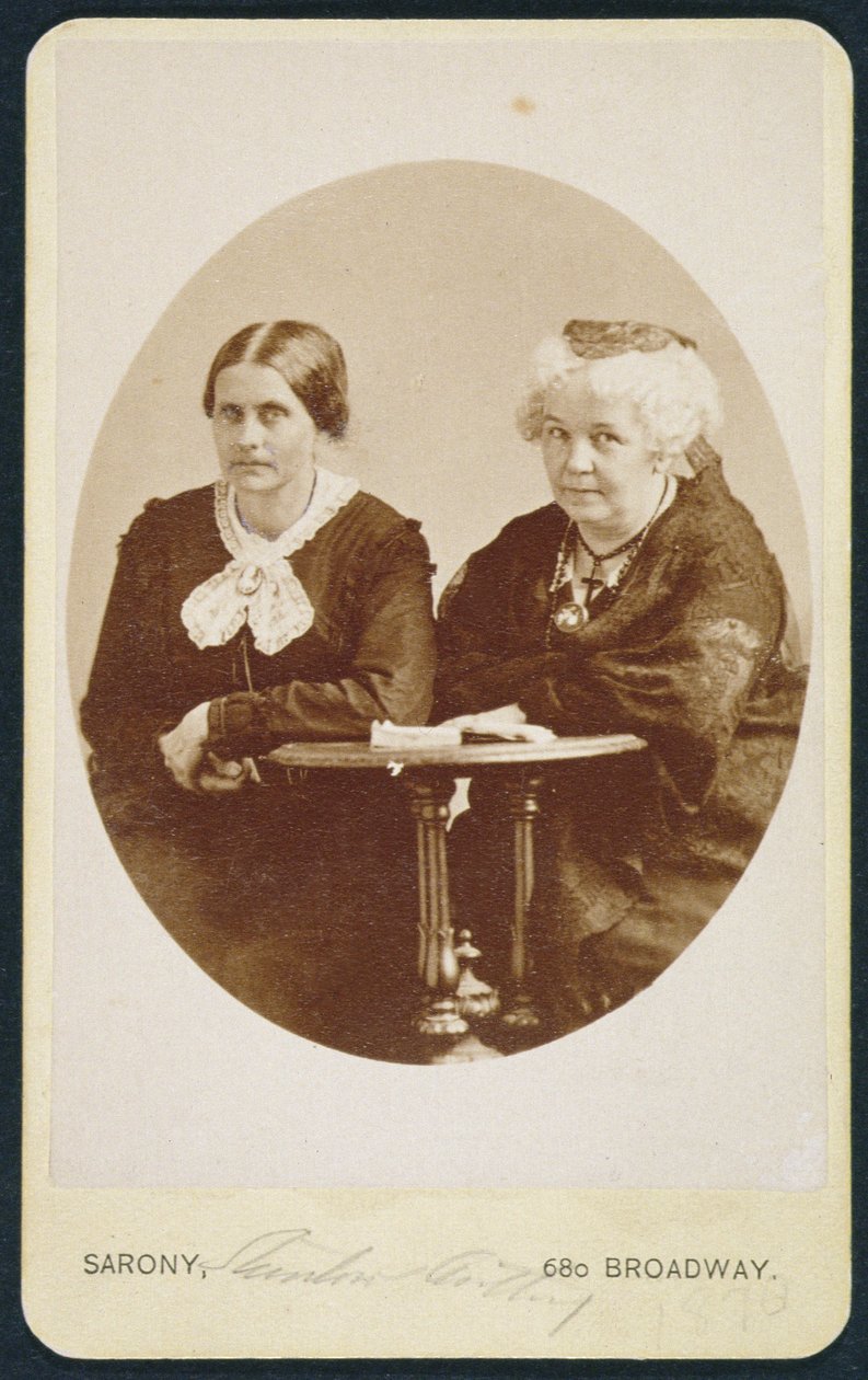 Portrett av Elizabeth Cady Stanton (1815-1902) og Susan B. Anthony (1820-1906), ca. 1880 av American Photographer