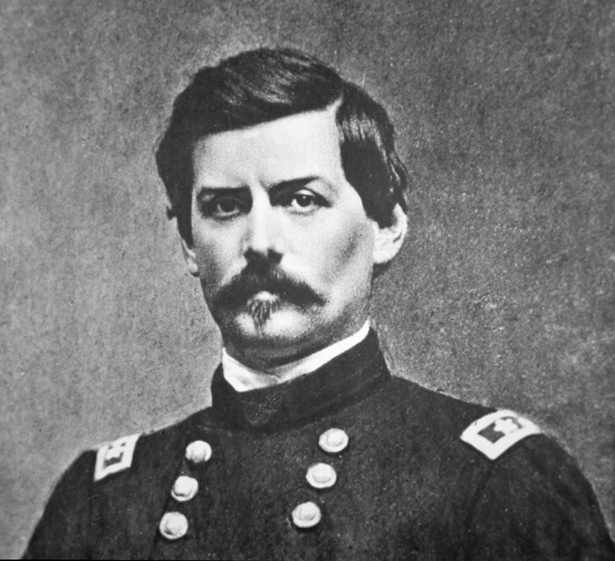 Portrett av general George B. McClellan (s/hvitt-bilde) av American Photographer
