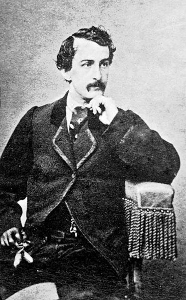 Portrett av John Wilkes Booth (s/hv-bilde) av American Photographer