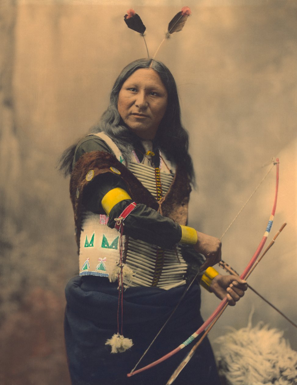 Portrett av Oglala Sioux Shout At av American Photographer