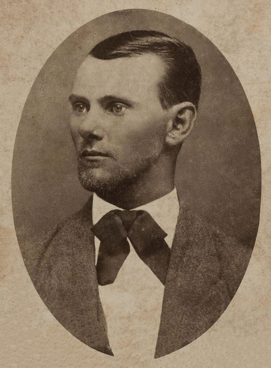 Portrett av fredløs Jesse James (1847-1882), (kabinettfoto) av American Photographer