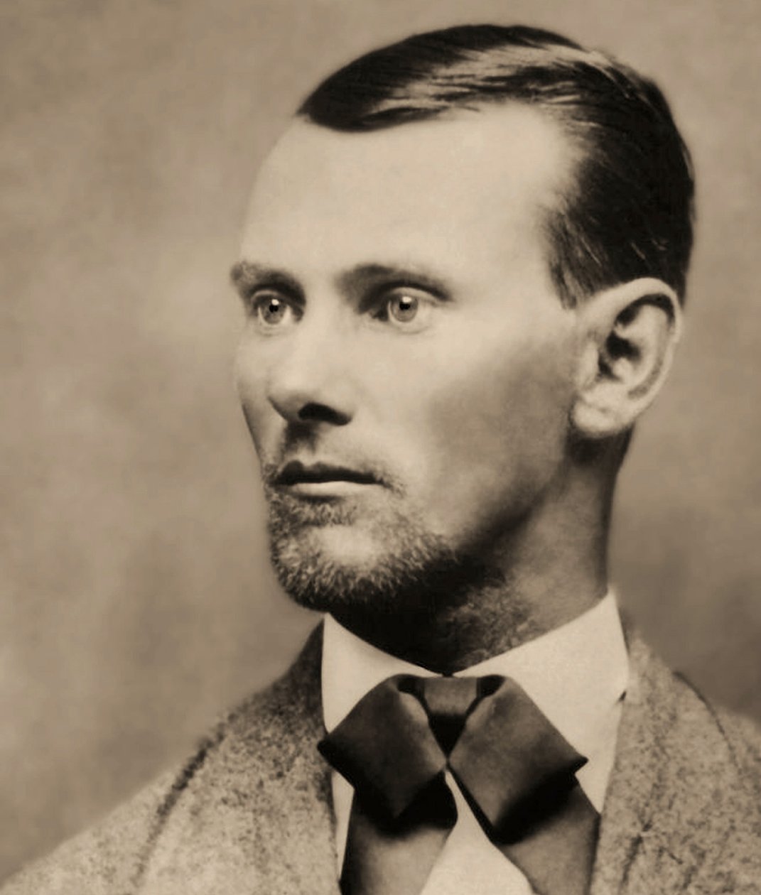 Portrett av fredløs Jesse James (1847-1882), (kabinettfoto) av American Photographer