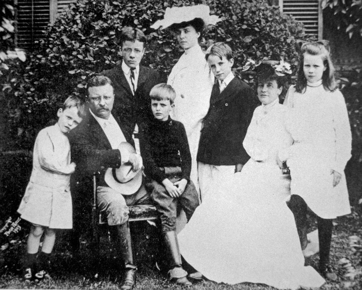 President Theodore Roosevelt med sin kone og familie av American Photographer