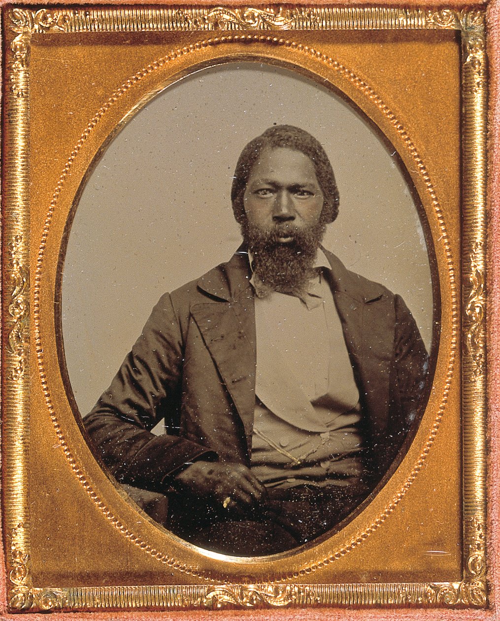 Stoic Man, ca. 1855 (håndfarget ambrotype på niende plate) av American Photographer