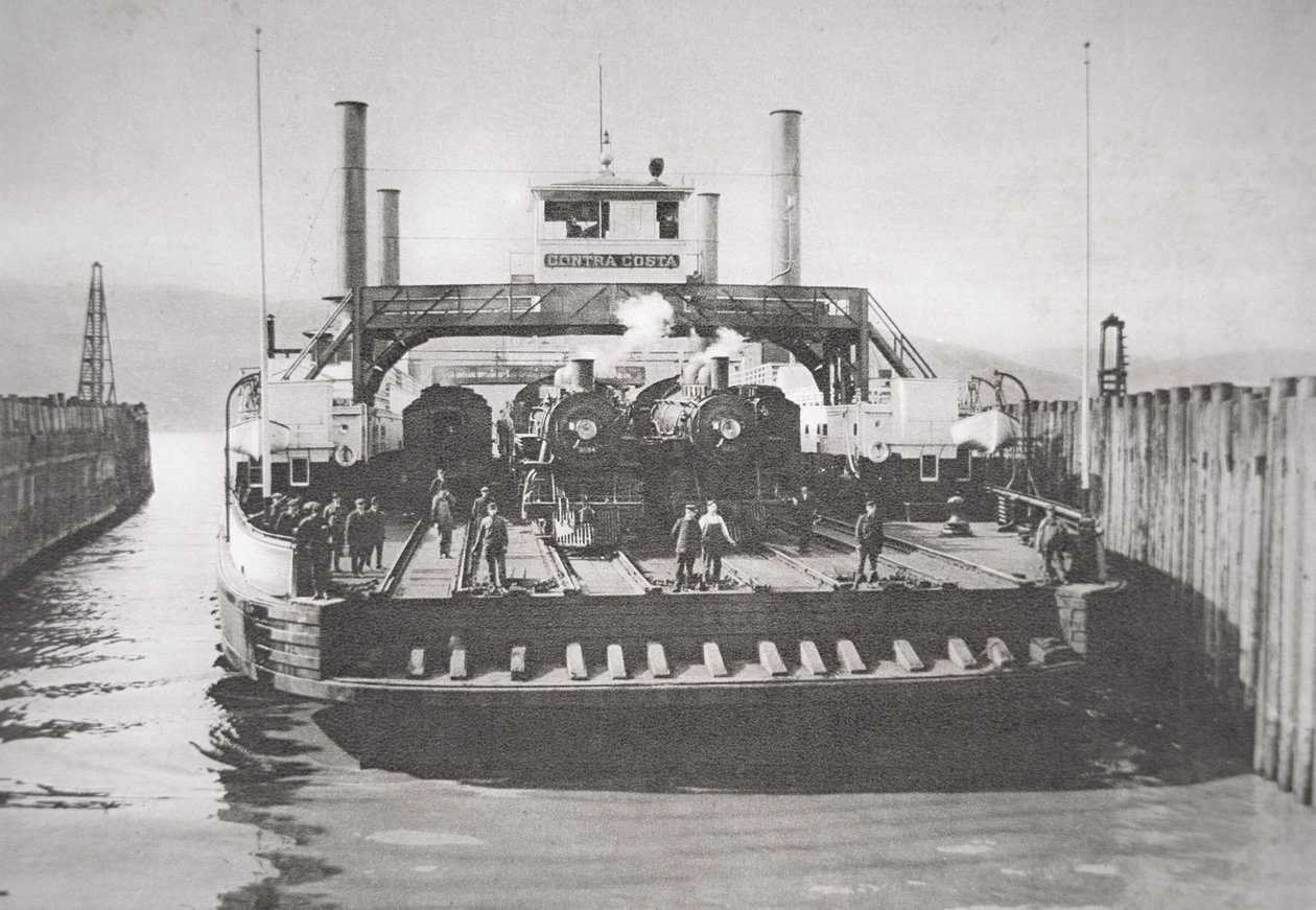 Contra Costa Ferry, ca. 1920 (s/hvitt-bilde) av American Photographer
