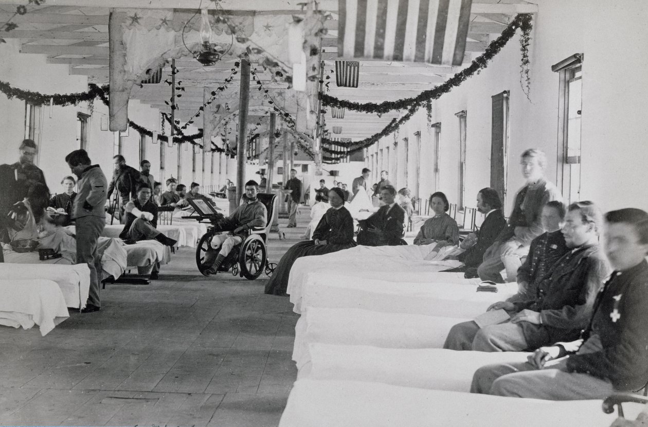 Avdeling i Armory Square Hospital, Washington DC, ca. 1865 av American Photographer