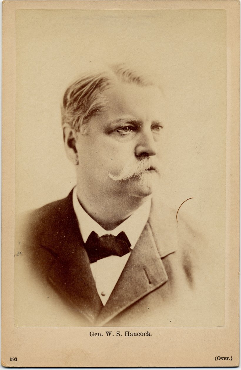 Winfield Scott Hancock (1824-86), US Army General, foto av BB Russell, Boston (albumfoto) av American Photographer