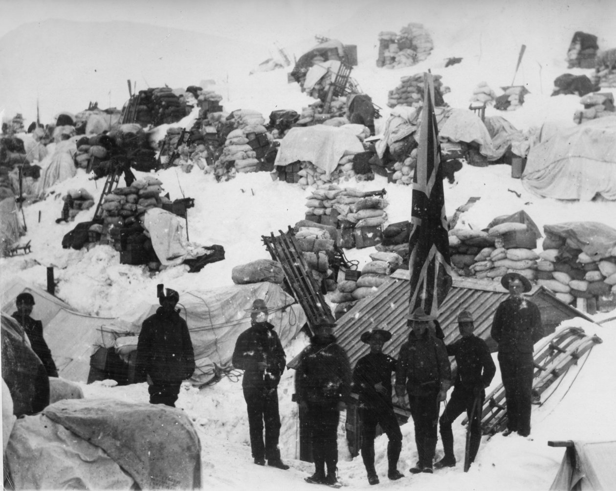 Yukon / Klondike Gold Rush i 1898 (s/hvitt-bilde) av American Photographer