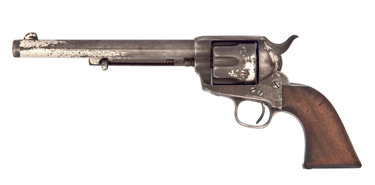 .44-40 "Model 1873" seksskudds enkeltaksjonsrevolver fra Army, av Colt, Hartford, 1881 av American School
