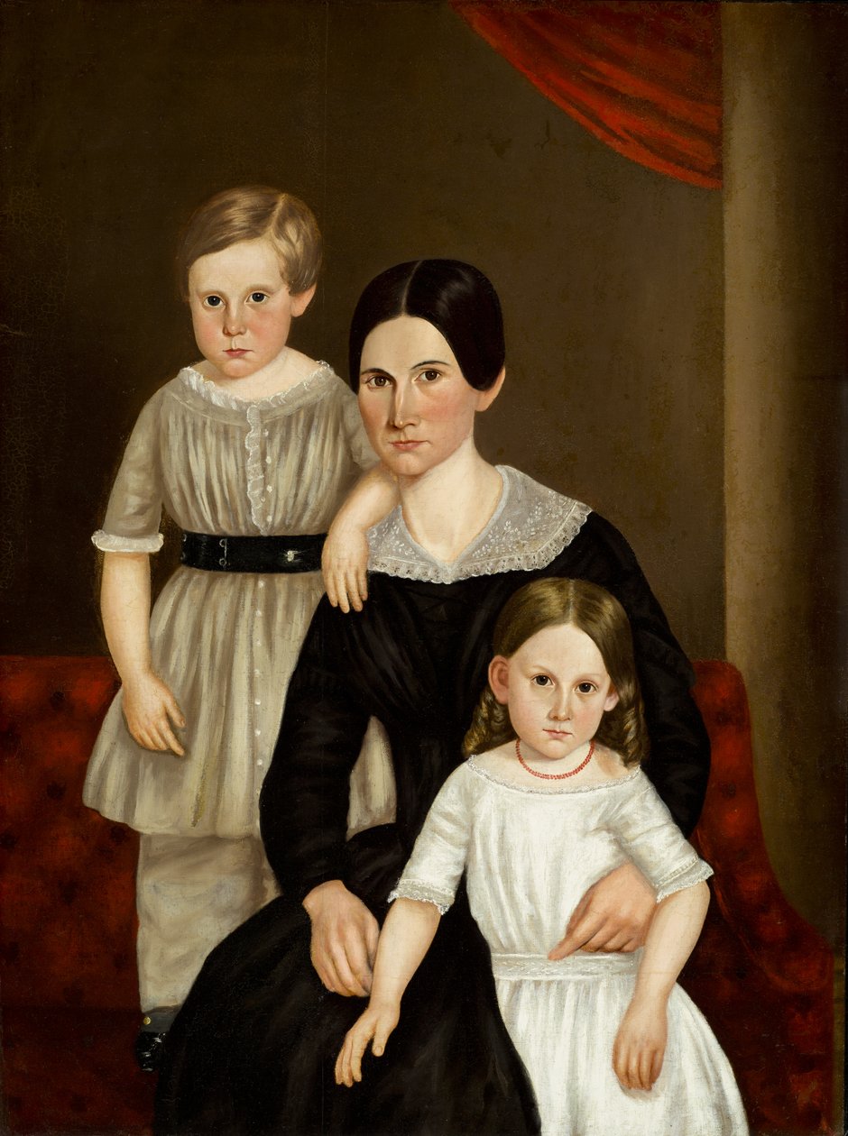 En familiegruppe, slutten av 1840-årene av American School