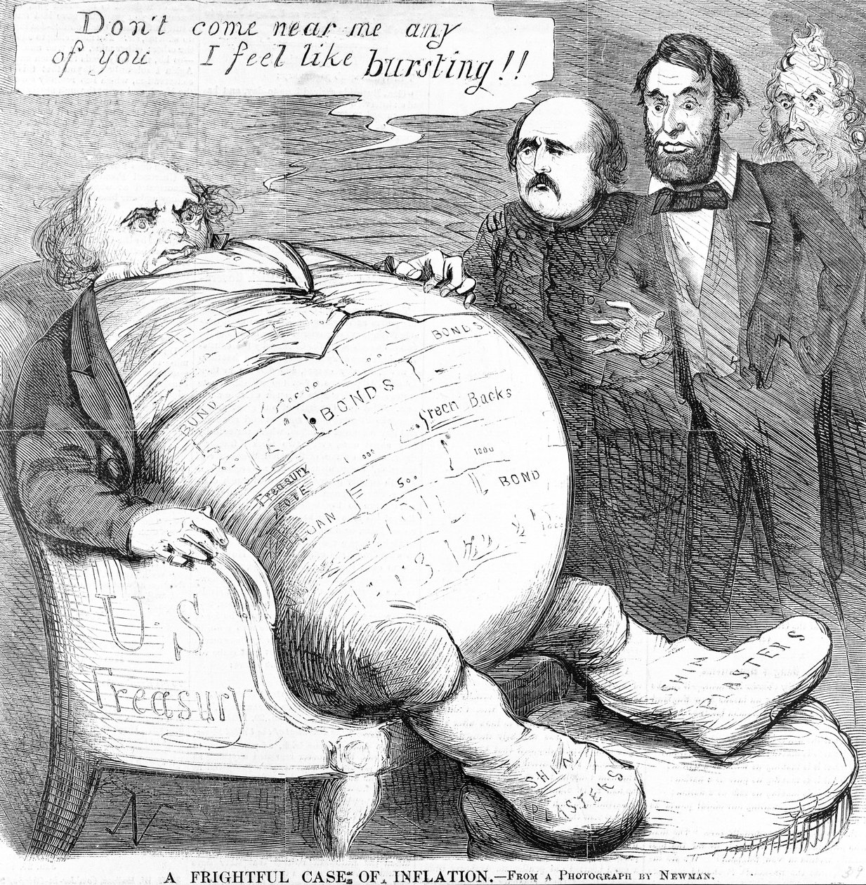 Et skremmende tilfelle av inflasjon, ca. 1863 av American School