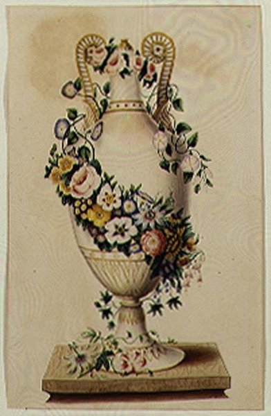 A Memorial Neo-Classical Urne (akvarell på papir) av American School