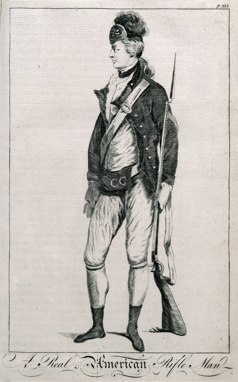 A Real American Rifleman, side 212 fra Imparial History of the War av American School