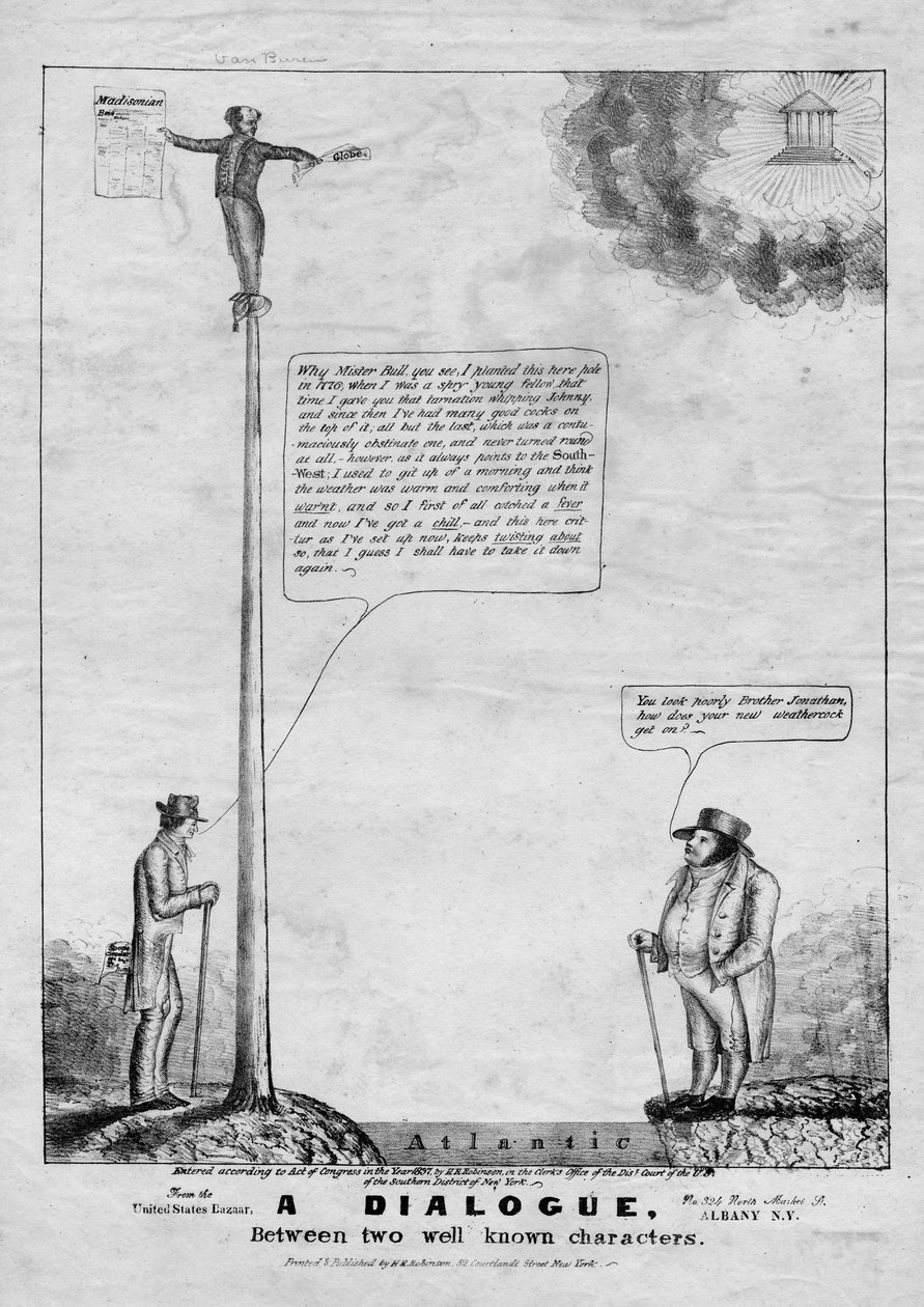 En dialog, mellom to kjente karakterer, utgitt av H.R. Robinson, New York, 1837 av American School