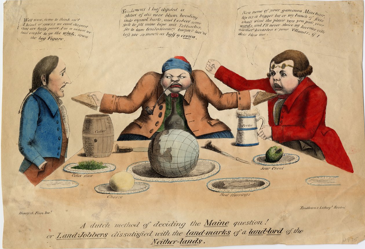 En nederlandsk metode for å avgjøre Maine-spørsmålet!, ca. 1831 av American School