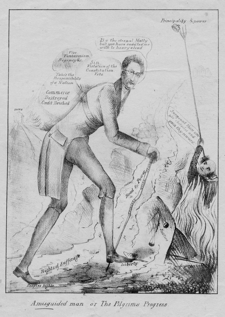 En villfaren mann, eller, Pilegrimene fremskritt, ca. 1832 av American School