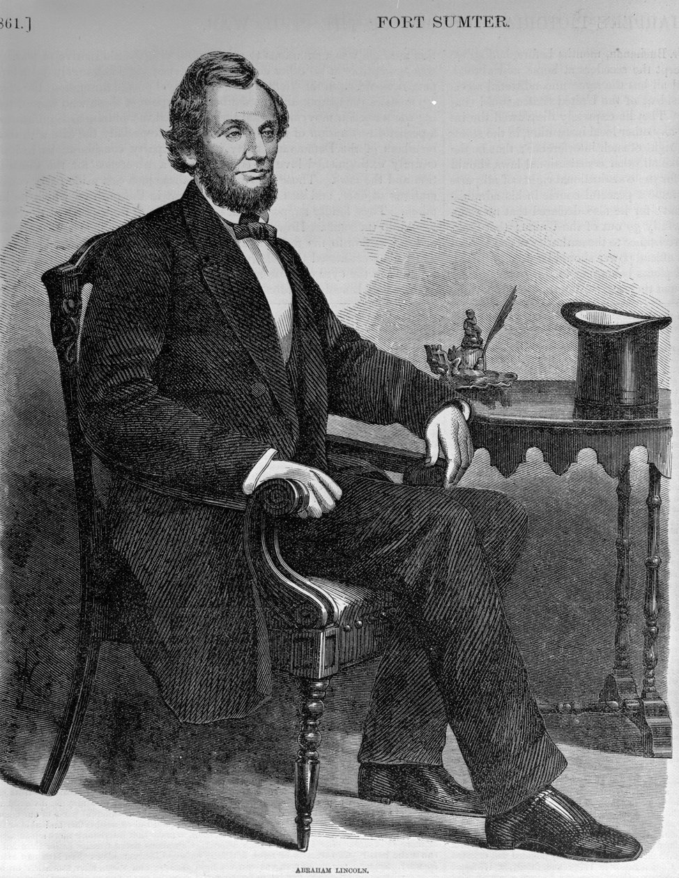 Abraham Lincoln, fra Harpers Pictorial History of the Civil War av American School