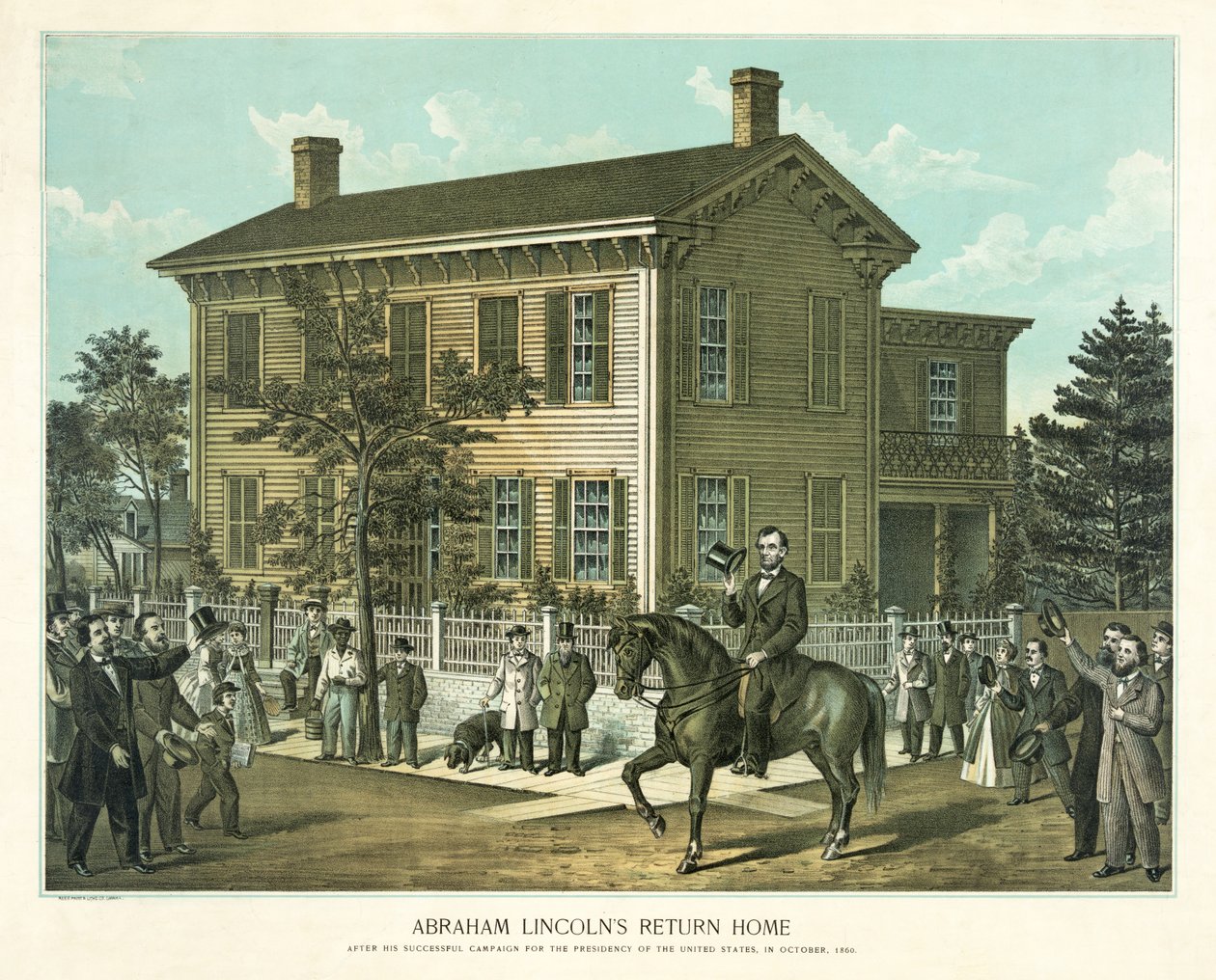 Abraham Lincolns Return Home, ca. 1860 av American School
