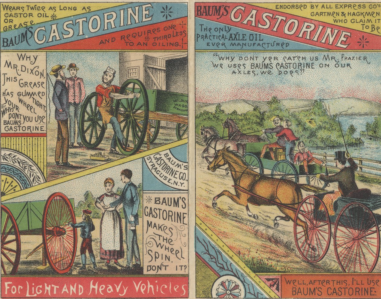 Annonse for Baums Castorine, 1884 av American School
