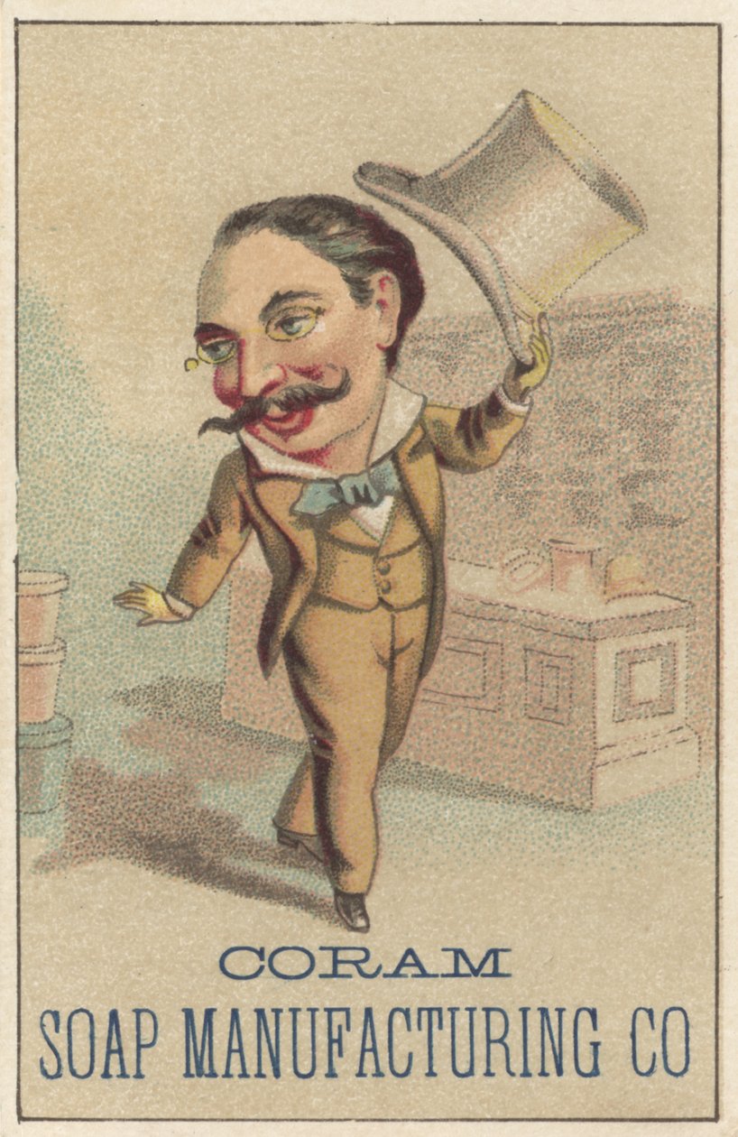 Annonse for Coram Soap Manufacturing Co, ca. 1880 av American School