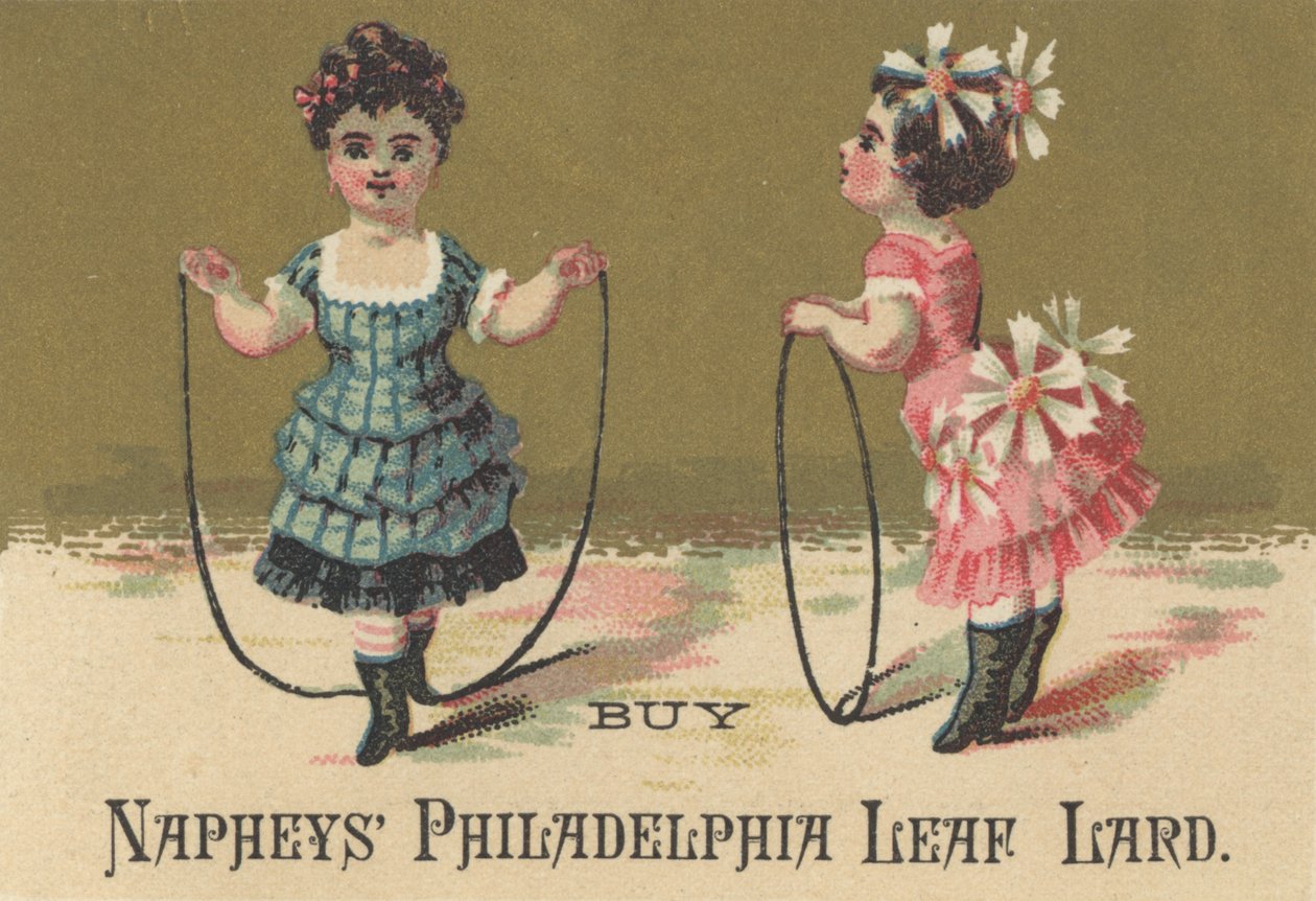 Annonse for Naphys Philadelphia Leaf Lard, ca. 1880 av American School