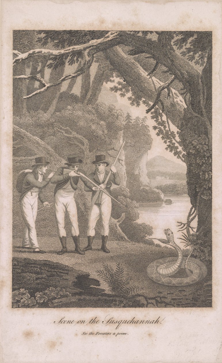 Alexander Wilson og følgesvenner på Susquehanna, 1809 av American School