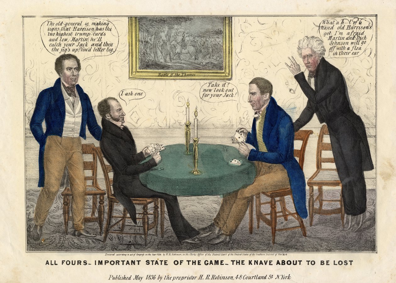 Alle fire: viktig tilstand i spillet - knekken i ferd med å gå tapt, 1836 av American School