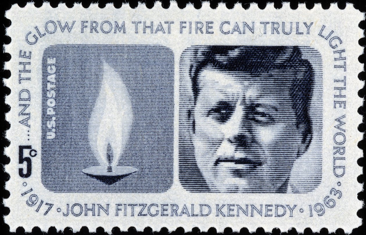 Amerikansk stempel på John Fitzgerald Kennedy av American School