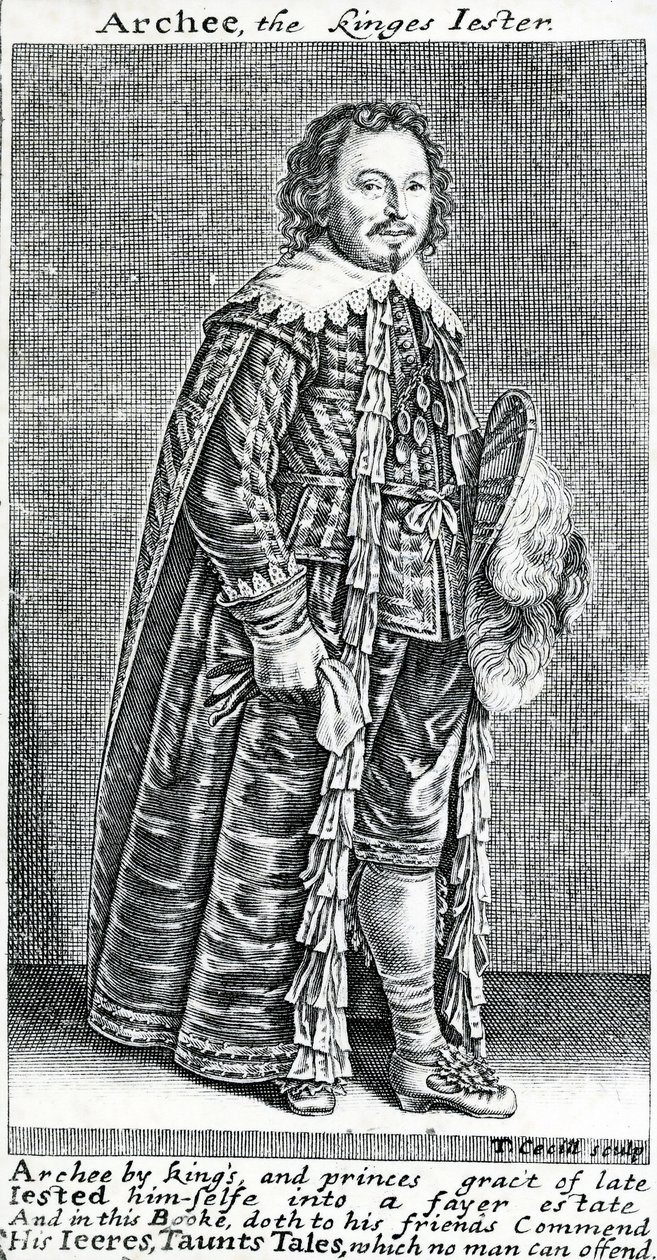 Archee, kongenarren, et portrett av Archibald Armstrong, av Thomas Cecill, 1639-1640 av American School