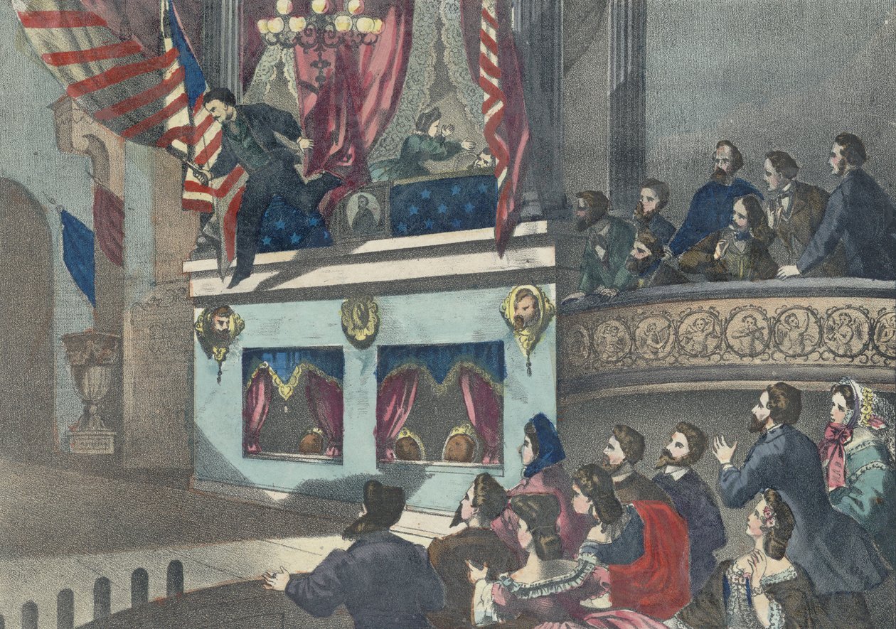Attentatet på presidenten Abraham Lincoln, ca. 1865 av American School