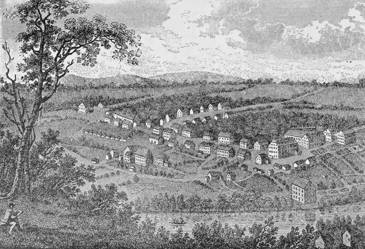 Bethlehem, en moravisk bosetning i Pennsylvania, fra 