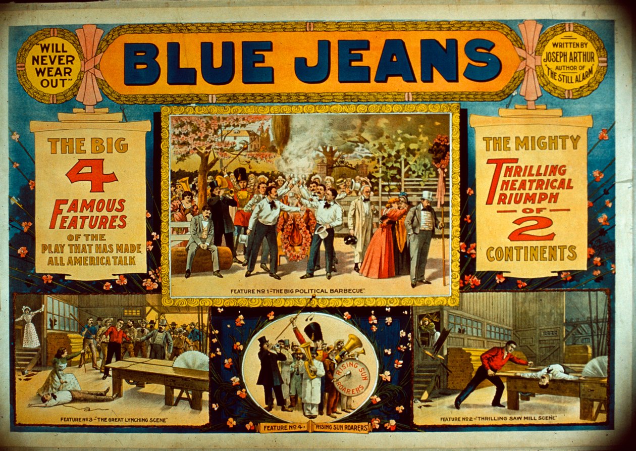 Blå jeans, ca. 1890 av American School