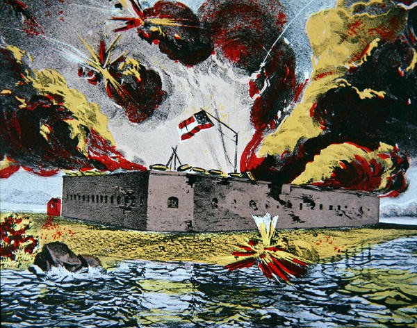 Bombardement av Fort Pulaski, Cockspur Island, Georgia av American School