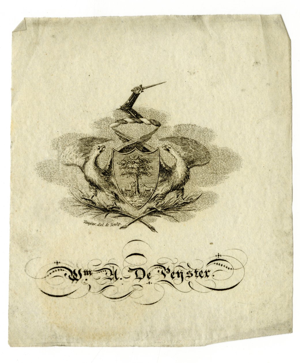 Bokskilt av William Axtell De Peyster (1793-1856), ca. 1840 av American School