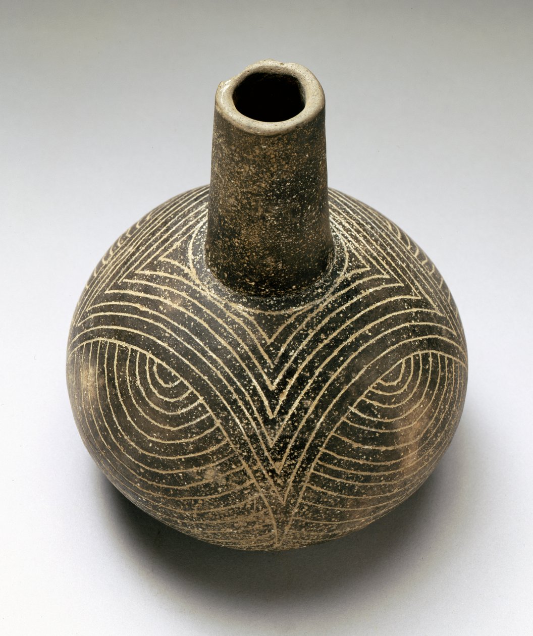 Flaske Baily gravert, Caddoan, 1200-1500 (keramikk) av American School