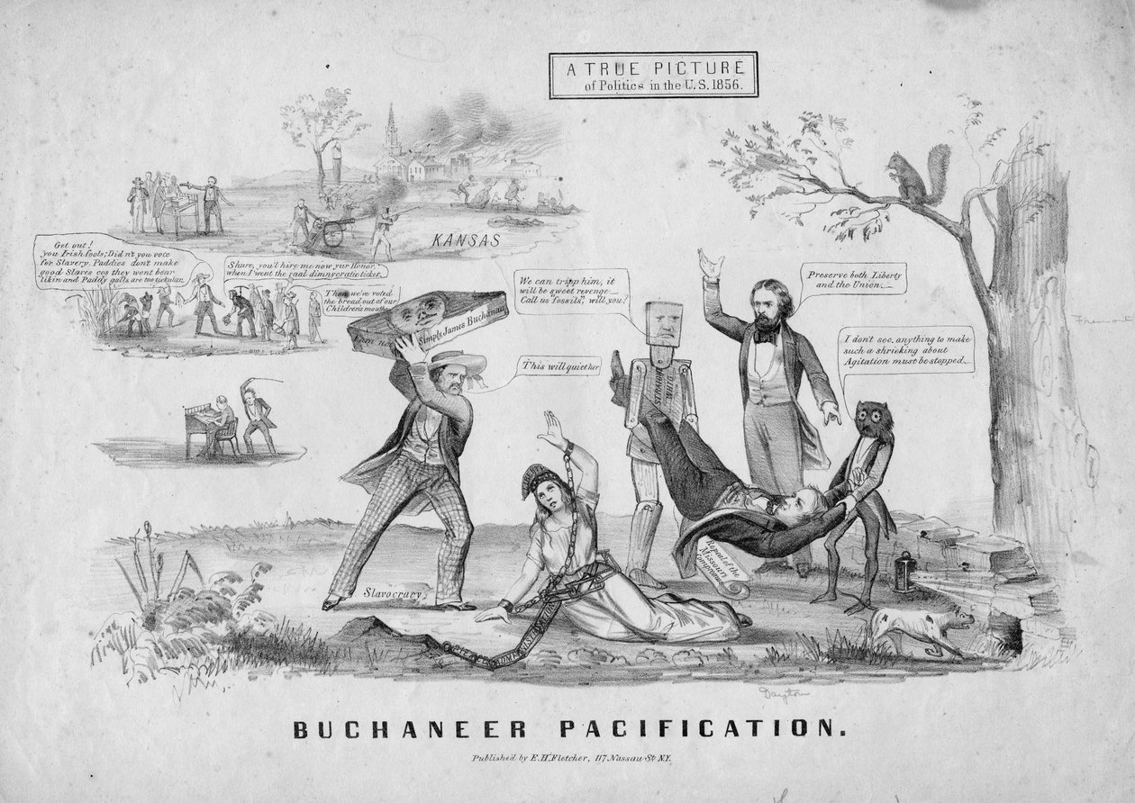 Buchaneer pasifisering; utgitt av E H Fletcher, New York, ca. 1856 av American School