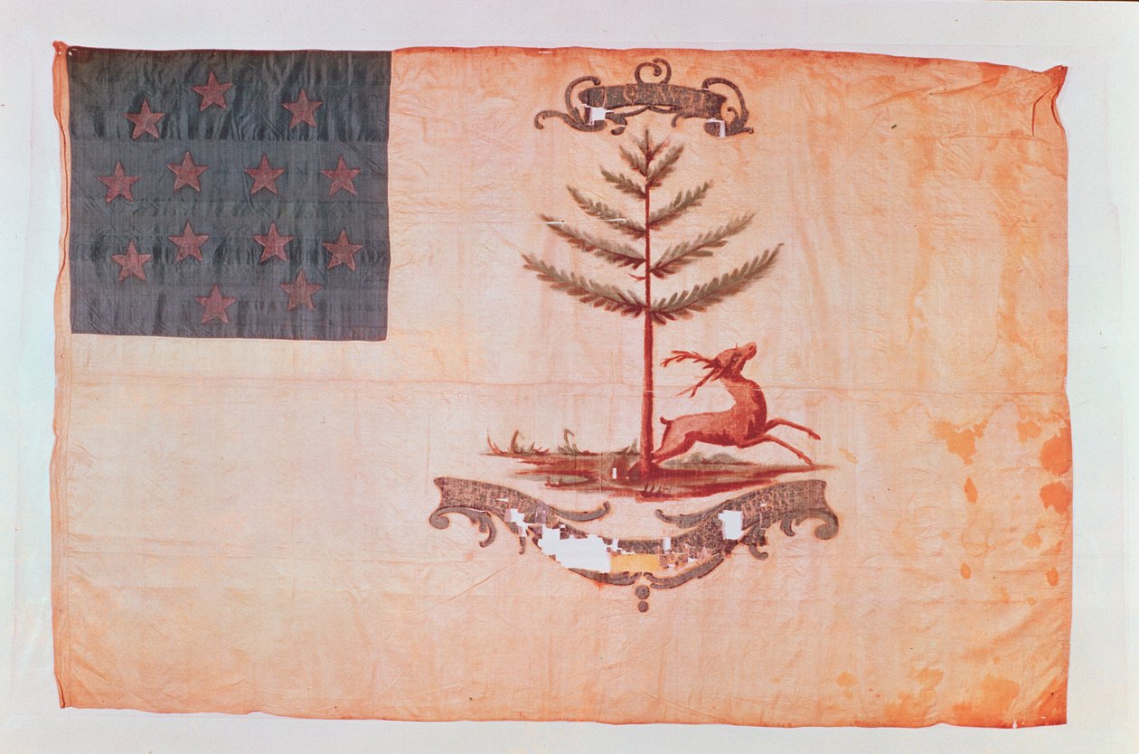 Bucks of America flagg, ca. 1787 av American School