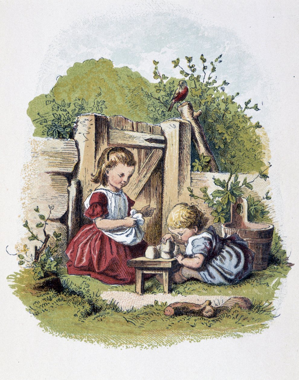 Caillou-spill i “” Schnik, schnak, bagateller for de minste””, barnespill. utg. London- Georges Ronthedge og sønner. New York, The Broad Way Ludgate ndc 1890. av American School