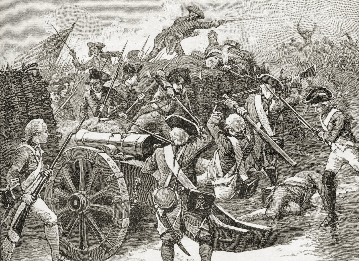 Fangst av en redutt i Yorktown, 1781, fra 