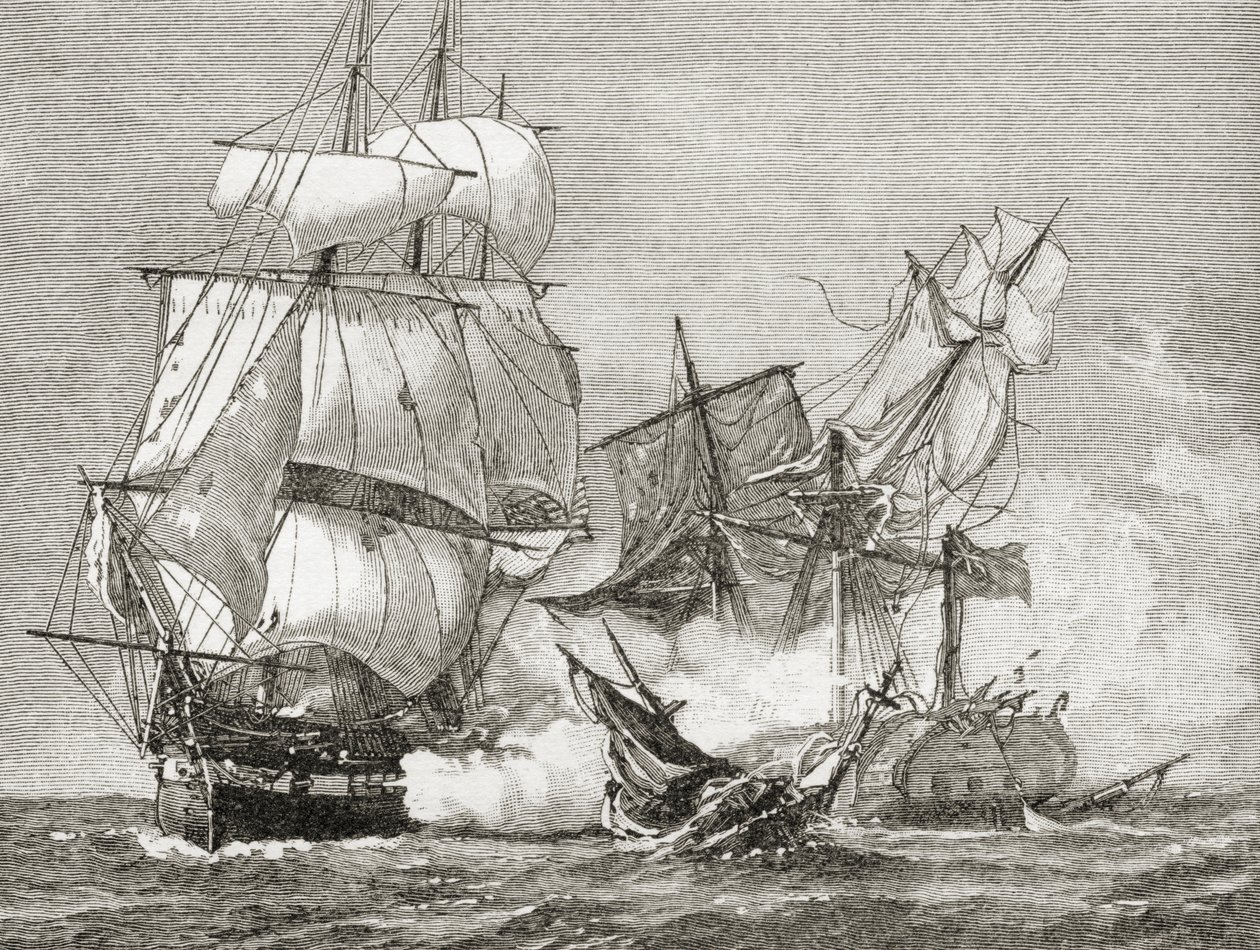 Capture of the Guerriere ved grunnloven 19. august 1812 fra 