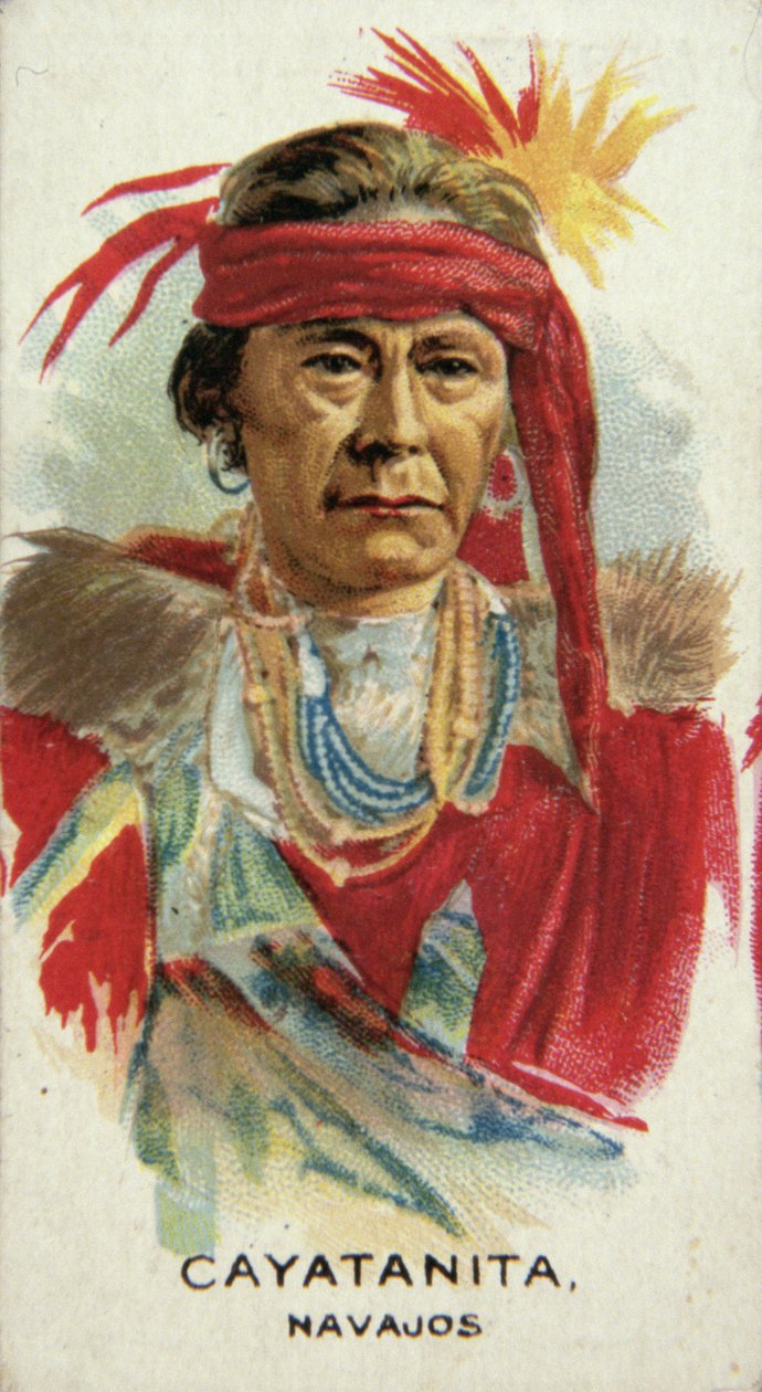 Cayatanita, Navajo-sjef på 1800-tallet (litho) av American School