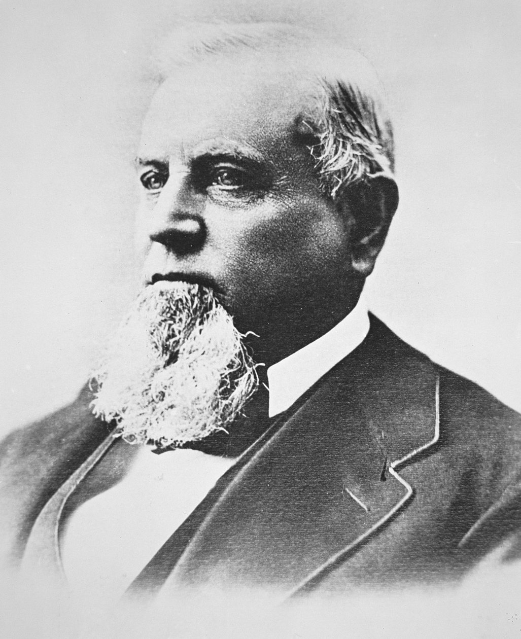 Charles Crocker (1822-88) (s/hvitt-bilde) av American School