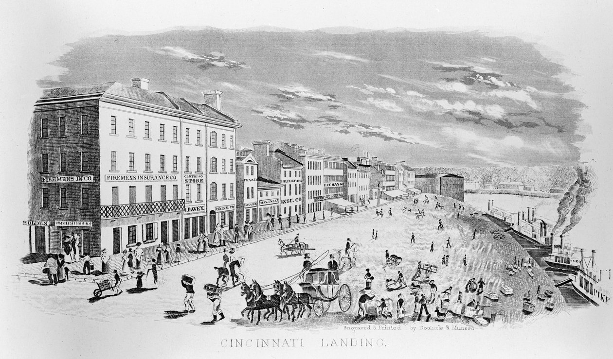 Cincinnati Landing, 1841 av American School