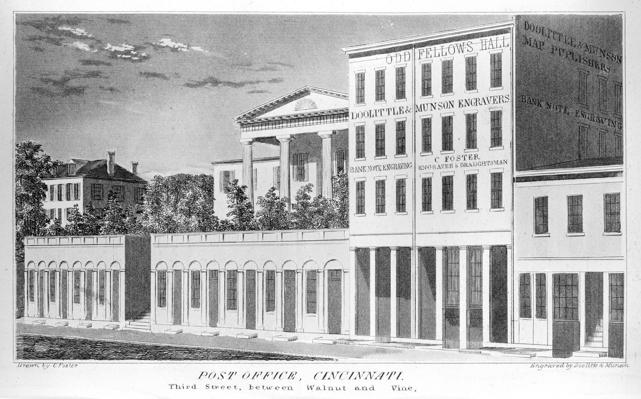 Cincinnati Post Office, Third Street, 1841 av American School