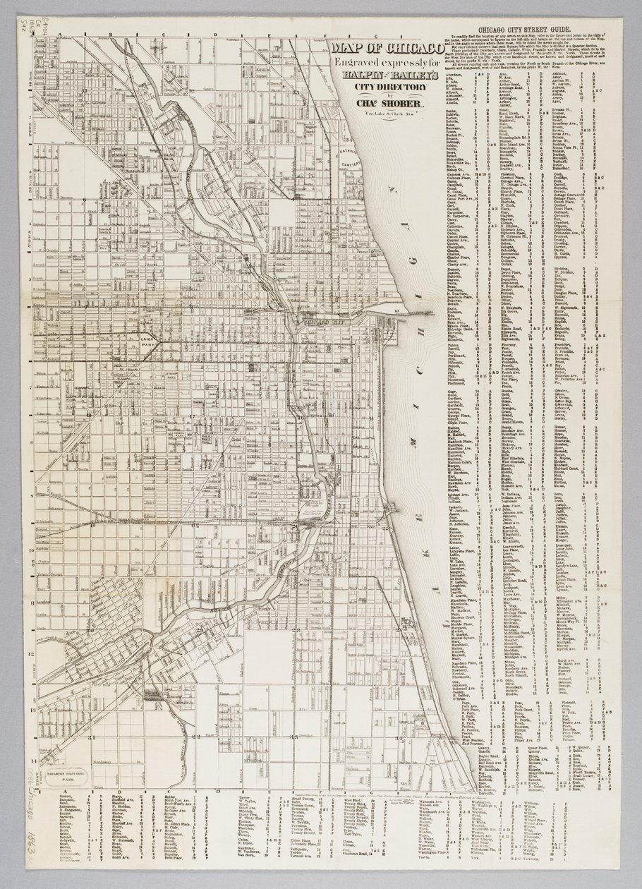 Kart over byen Chicago av American School