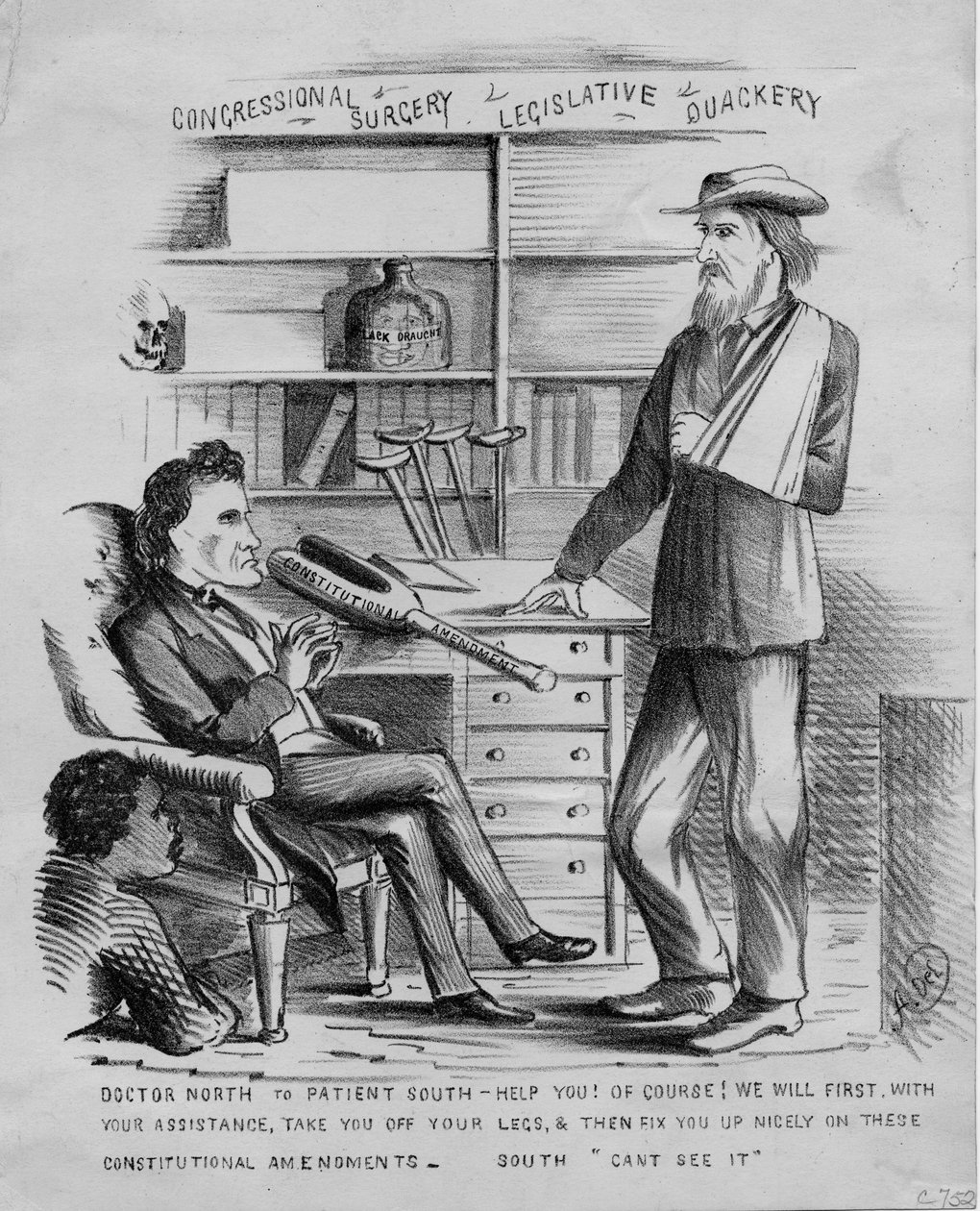 Kongresskirurgi: lovgivende kvaksalveri, ca. 1866 av American School
