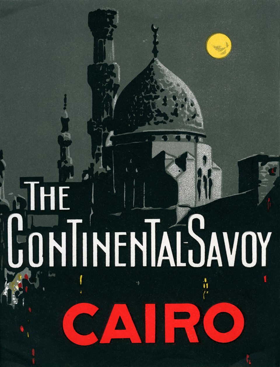 Continental Savoy Hotel i Kairo med moske av American School